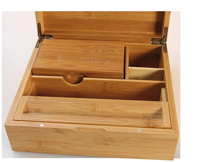 Black Leaf Box aus Bambus Details 3